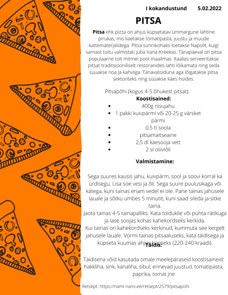 Orange Pizza Illustration Pizza Menu (1)