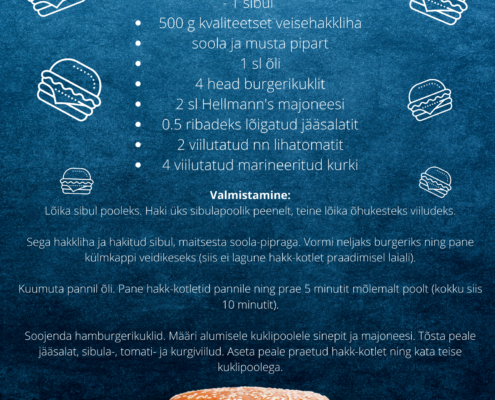 White Blue Modern National Hamburger Day (Poster)